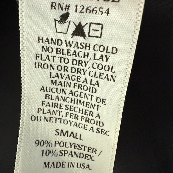 L’Agence Kinley Velvet Square Neck Top Black Small Stretch Long Sleeve - Picture 8 of 8